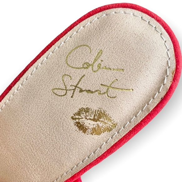 Colin Stuart women’s cork platform wedges red summer beach rockabilly size 6 - Picture 5 of 9